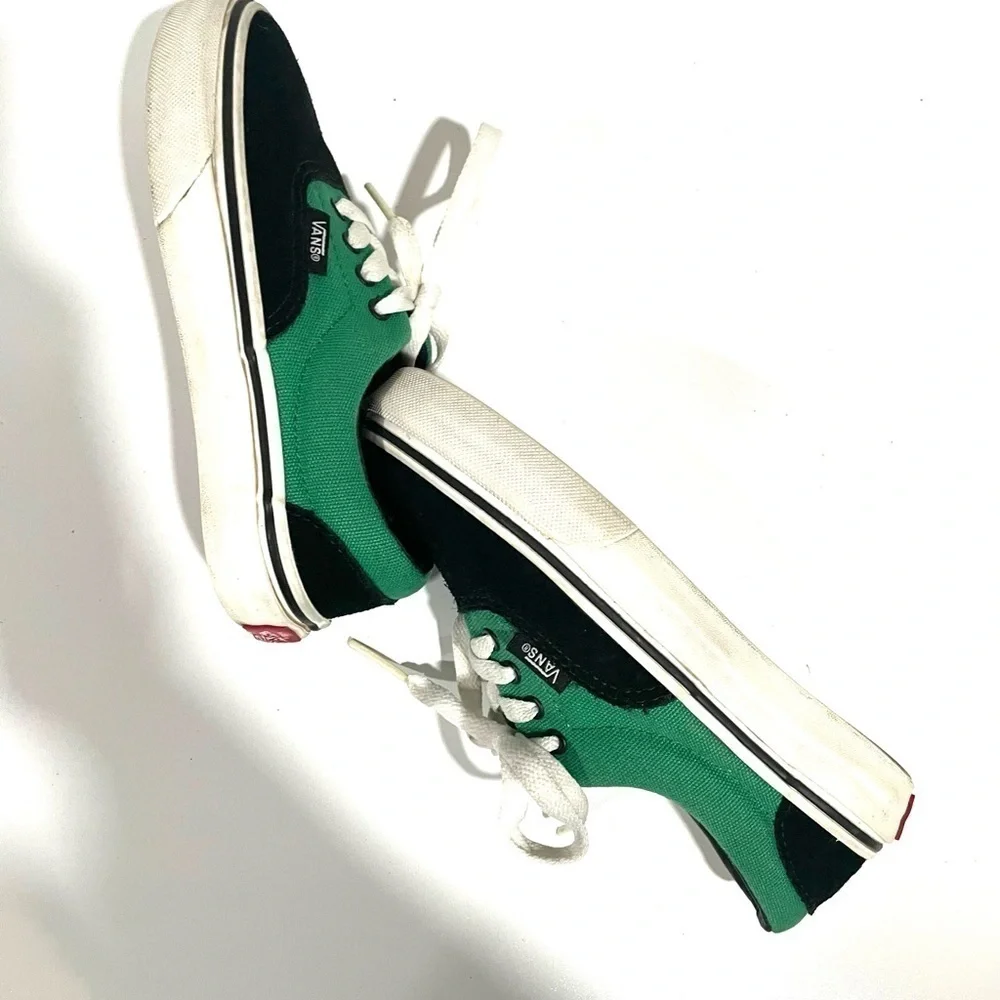 VANS skate era green black canvas low top shoe size 12.5